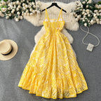 Rosa Maxi Summer Dress with Floral Print