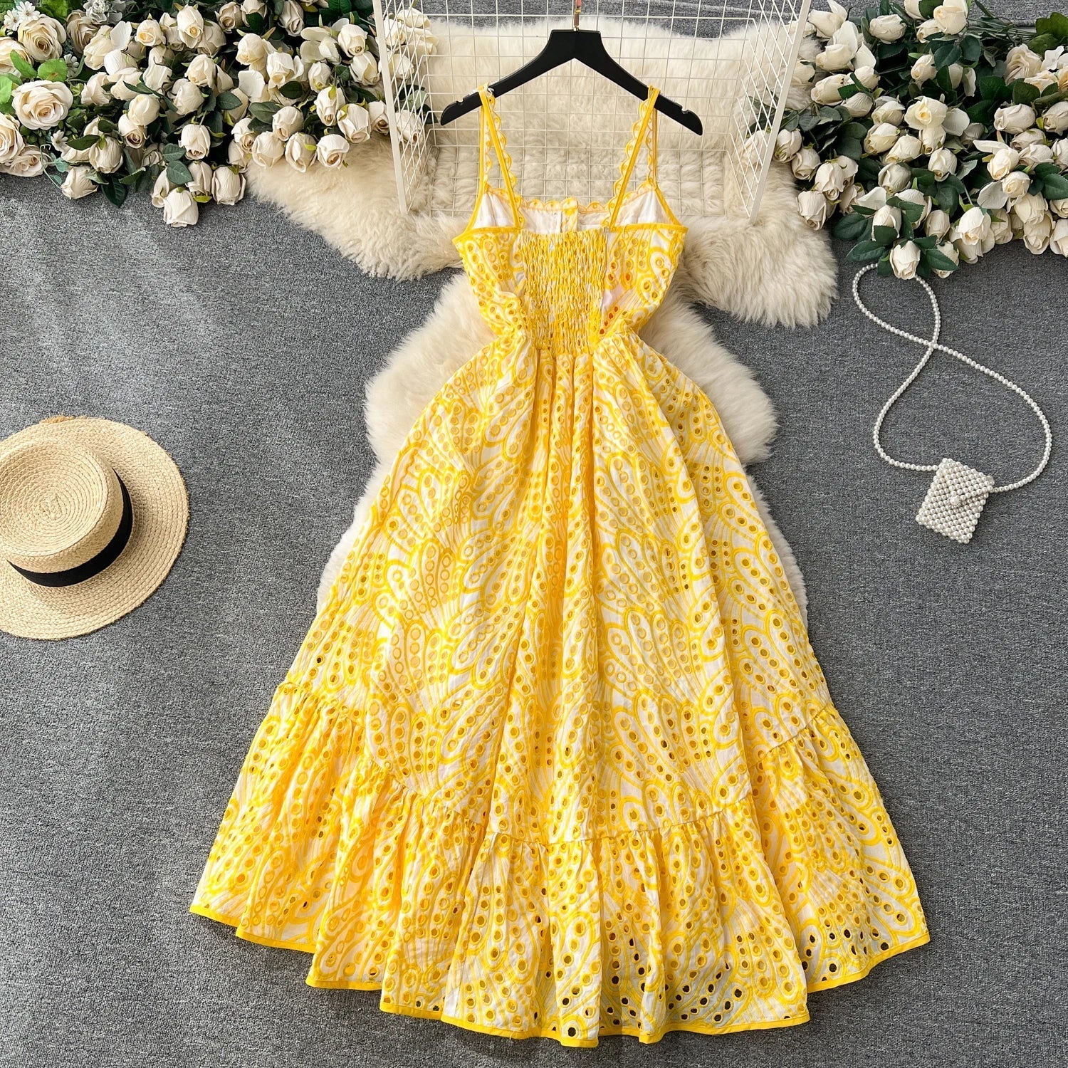 Rosa Maxi Summer Dress with Floral Print