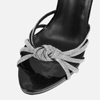 Peep Toe Black High Heels Sandals for Women