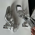 Crystal Buckle Strap Sandals Womens High Heels Shoes