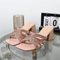 Luxurious Hollowed Out High Heel Slippers for Summer Fashion