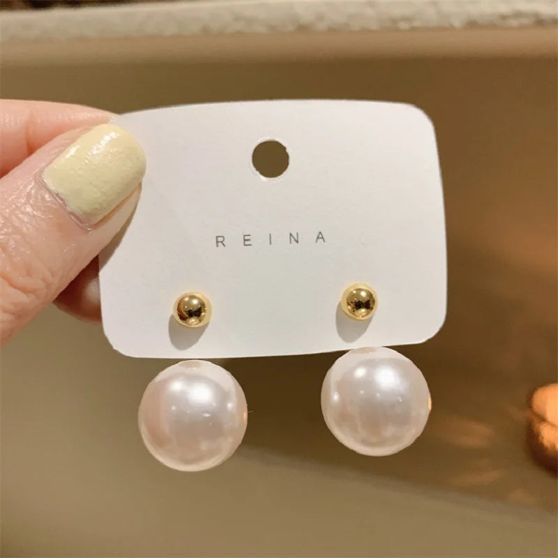 Lizakosht Pearl Earrings for Women Trendy Eardrop and Ear Stud Jewelry Gift