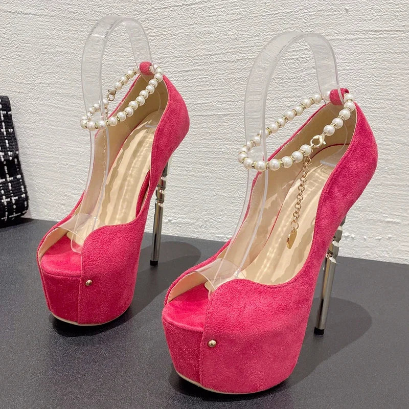 Thin High Heels Pumps for Women Wedding Party Prom Sandals