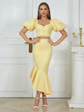 Abbey Puff Sleeve Set Dress