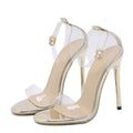 Golden High Heels Sandals for Women - Summer Fashion