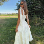 Genoveva Statement Midi Summer Dress with Daisy Print Boutique Collection