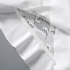 Long Sleeve Streetwear White Lace Dress For Women Slash Neck Outfits See Through Fashions Vestidos Elegantes Para Mujer Ruffles