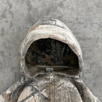 Camo Zip Up Oversized Hoodie