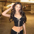 Square Neck Slim Fit Summer Crop Top