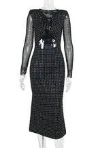Sequins Maxi Dress with Hollow Out Detail