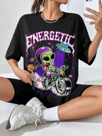 Alien Racing Graphic Cotton T-shirt