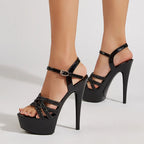 15CM Fetish High Heels Platform Sandals - Sexy Style for Women