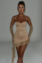 Spaghetti Strap Backless Mini Dress