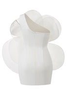 Maria One Shoulder Dress with Large Flower