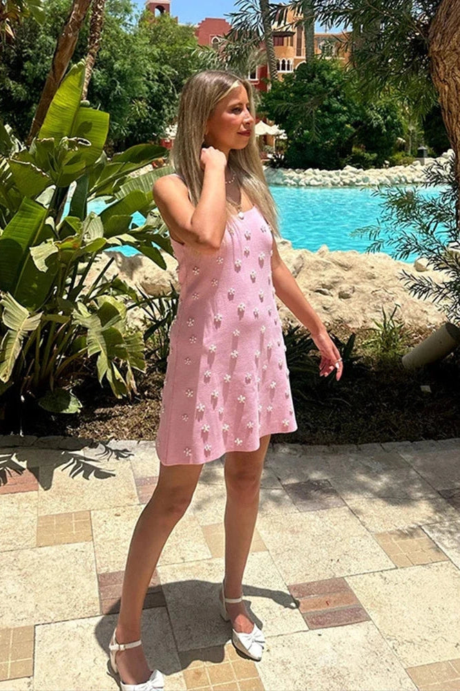 Sleeveless High Waist Mini Dress