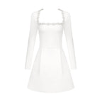 Illyria Long Sleeve Rhinestone A Line Dress