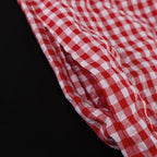 Red Plaid Wide Leg Pants Sets Women Long Sleeve Lace-up Blouse+Elastic Waist Trouser Chic Casual Lace Trim 2 Piece Set 2025 New