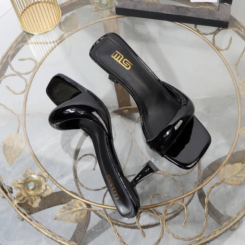 Women's open-toed sandals with 7CM thin heels