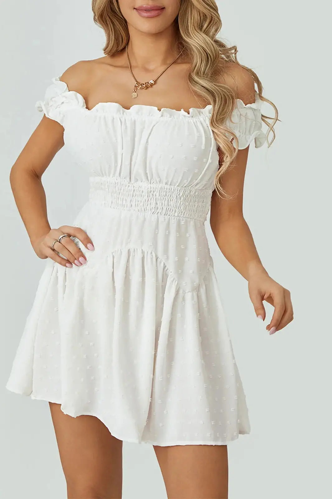 Short Mini Dress Rushed Bust