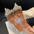 Crystal PVC Transparent Woman Pumps with Thin High Heels