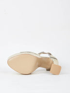 Glitter Crystal Open Toe High Heel Sandals for Women