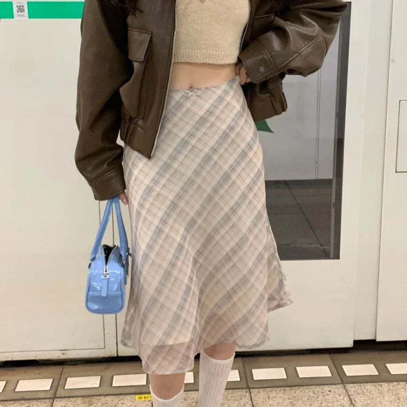 AmyVictoria | Classic Plaid Midi Skirt