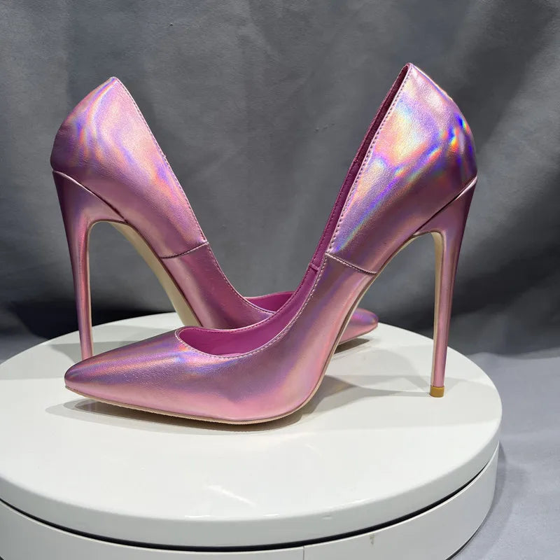 Pink Matte Women Sexy Pointy Toe High Heel Event Party Wedding Bridal Shoes