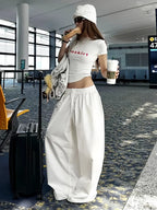 Letter Print Hipster Y2K Crop Top