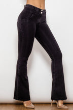 Shascullfites Buttoned Flare Jeans