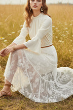 Sheer Lace High-Waisted Skirt