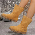 Shoes for Women 2024 Comfortable and Warm Winter Women's Furry Boots Simple and Versatile Casual Mid Calf Boots Botas De Mujer