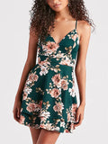 Clara Statement Green Floral Pattern Cocktail Dress Occasion Edit