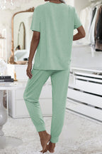 Short Sleeve T-shirt Sweatpants Set