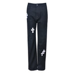 DressBetty - Women Low Waist Vintage Straight Denim Trousers Cyber Y2k Goth Pants Fashion Mom Jeans