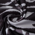 Zebra Print Long Sleeve Halter Cutout Lace-Up Wrap Mini Dress