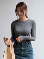 DressBetty - Slim High Quality Plain T Shirt