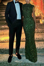 Rocío Timeless Elastic Sequin Backless Maxi Dress Premium Wardrobe Essential