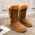 Platform Winter Faux Fur Keep Warm Mid-Calf Women__ Snow Boot