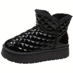 Thicken Slip-on Heighten Waterproof Plush Warm Flat Snow Boot
