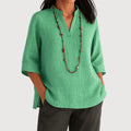 Sofia Amoretti 3/4 Sleeve Relaxed Fit Blouse