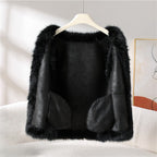 Sofia Amoretti Faux Fur Vest with V-Neckline