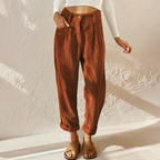 Sofia Amoretti High-Waist Corduroy Pants