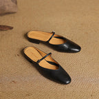 Sofia Amoretti Leather Flats with Buckle Strap