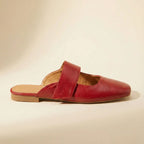 Sofia Amoretti Leather Mule Flats with Wide Strap