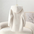 Sofia Amoretti Mid-Length Hooded Faux Coat