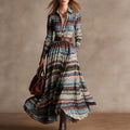 Sofia Amoretti Multicolor Bohemian Pattern Maxi Dress