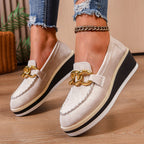 Sofia Amoretti Platform Loafers with Chain Detail