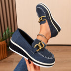 Sofia Amoretti Platform Loafers with Chain Detail