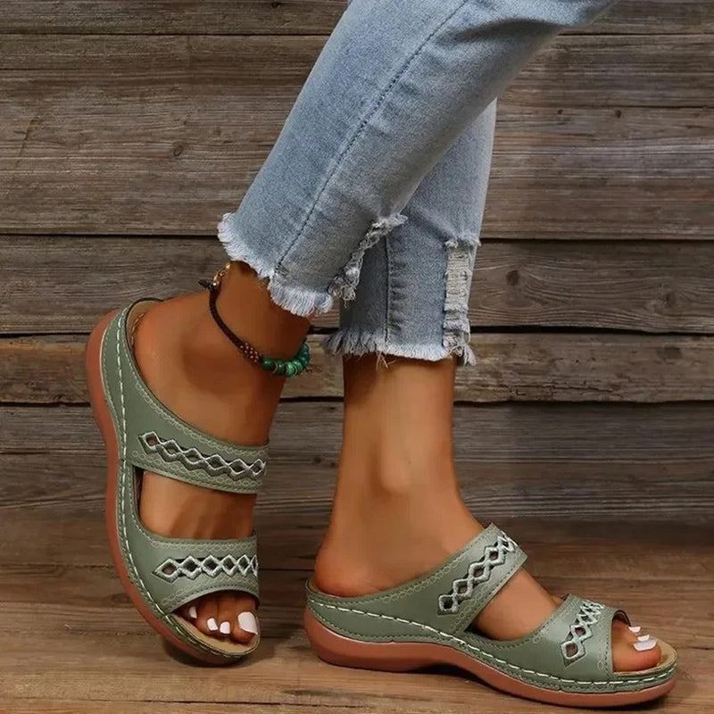 Sofia Amoretti Sandals with Decorative Cutout Straps