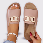 Sofia Amoretti Slip-On Sandals with Buckle Detail
